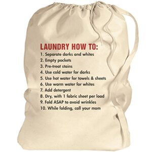 customized girl college student gift: canvas laundry bag
