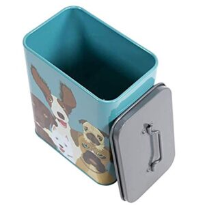 Burgon & Ball Creaturewares GCR/Dog Pet Food Storage Tin The Rabble' Dog, Grey, 16.5 x 11 x 20 cm