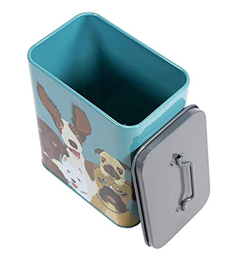 Burgon & Ball Creaturewares GCR/Dog Pet Food Storage Tin The Rabble' Dog, Grey, 16.5 x 11 x 20 cm
