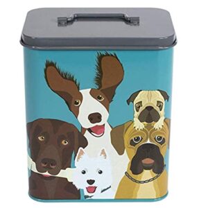 Burgon & Ball Creaturewares GCR/Dog Pet Food Storage Tin The Rabble' Dog, Grey, 16.5 x 11 x 20 cm