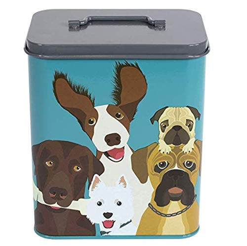 Burgon & Ball Creaturewares GCR/Dog Pet Food Storage Tin The Rabble' Dog, Grey, 16.5 x 11 x 20 cm
