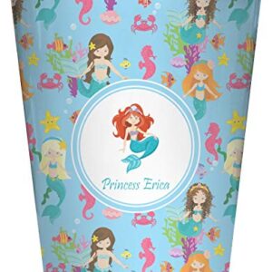 RNK Shops Mermaids Waste Basket - Single Sided (White) (Personalized)