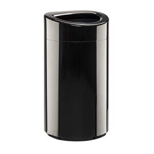 safco products open top trash can/receptacle with liner 9921bl; black; 14 gallon capacity; hands-free disposal; modern styling black finish
