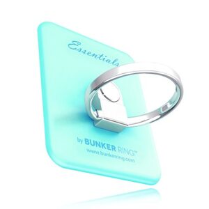 bunker ring essentials buesmi bunker ring holds iphone, ipad, ipod, galaxy, xperia, smartphone, tablet pc with one finger, drop prevention, stand function (mint)
