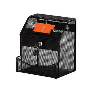 safco products 4238bl onyx mesh collection box, black
