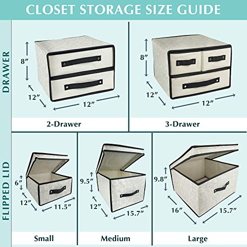 DII Breathable Closet Organizer, 2 Drawer, Damask