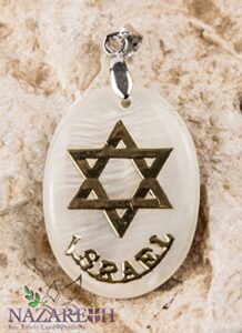 star of david pearl pendant mother of pearl israel magen david amulet jerusalem