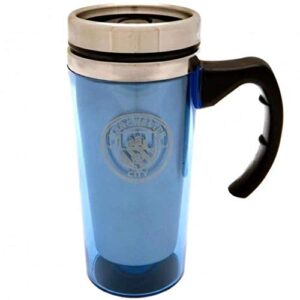 manchester city aluminium travel mug,450 millilitres - multi-colour