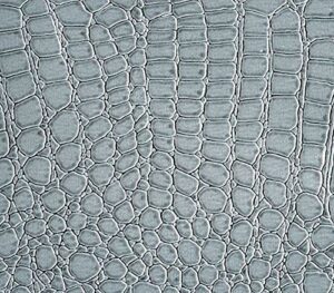 vinyl fabric crocodile gray fake leather upholstery / 54" wide/sold by the yard