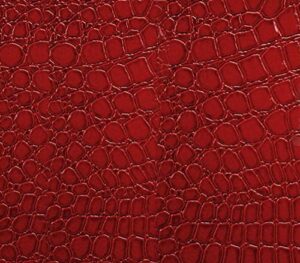 vinyl fabric crocodile red fake leather upholstery / 54" wide/sold by the yard
