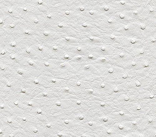 Vinyl Fabric Ostrich White Fake Leather Upholstery / 54" Wide/Sold by The Yard