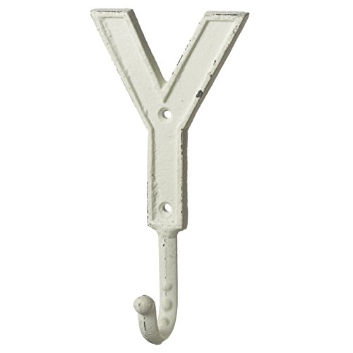 MIDWEST-CBK Monogram Letter Y Single Wall Hook Painted Cast Iron 7.5 Inch