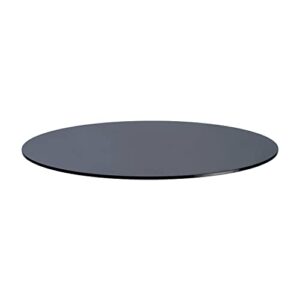 spancraft round grey tempered glass 1/2" thick table top (36")