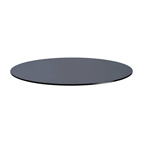 Spancraft Round Grey Tempered Glass 1/2" Thick Table Top (36")