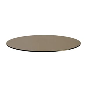 spancraft round bronze tempered glass 1/2" thick table top (36")