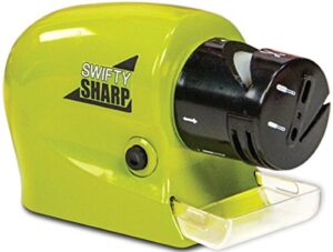 swifty sharp cordless, motorized knife blade sharpener, reg, green