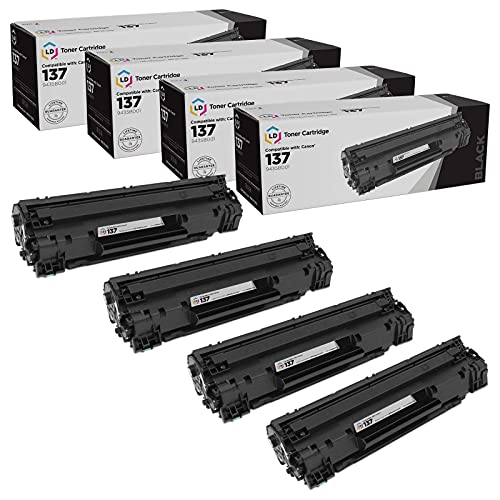 LD Products Compatible Toner Cartridge Replacements for Canon 137 9435B001 (Black, 4-Pack) for ImageCLASS: D570 LBP151dw MF212w MF216n MF217w MF227dw MF229dw MF232w MF236n MF244dw MF247dw MF249dw