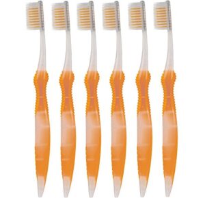 sofresh flossing toothbrush - adult size | your choice of color | (6, orange)