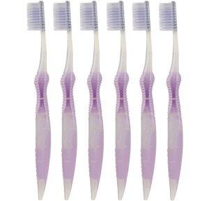 sofresh flossing toothbrush - adult size | your choice of color | (6, purple)