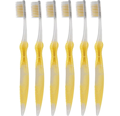 Sofresh Flossing Toothbrush - Adult Size | Your Choice of Color (6, Yellow)