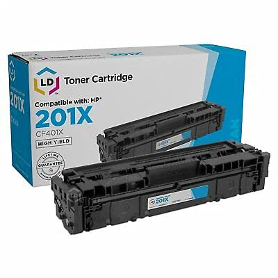 LD Products Compatible Replacements for HP 201X Set of 4 High Yield Toner Cartridges: 1 CF400X Black, 1 CF401X Cyan, 1 CF402X Yellow, and 1 CF403X Magenta