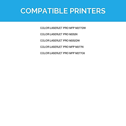 LD Products Compatible Replacements for HP 201X Set of 4 High Yield Toner Cartridges: 1 CF400X Black, 1 CF401X Cyan, 1 CF402X Yellow, and 1 CF403X Magenta