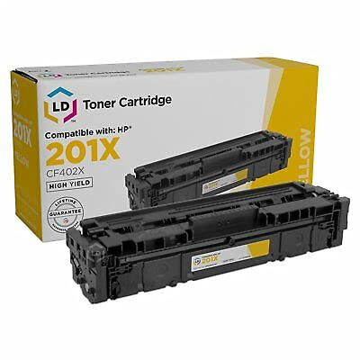 LD Products Compatible Replacements for HP 201X Set of 4 High Yield Toner Cartridges: 1 CF400X Black, 1 CF401X Cyan, 1 CF402X Yellow, and 1 CF403X Magenta