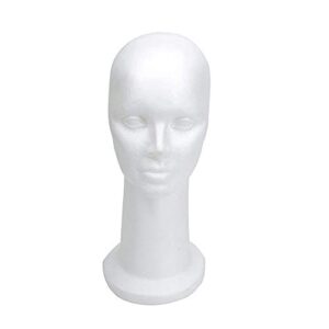 15" styrofoam foam mannequin manikin display head wig hat stand white foams sale
