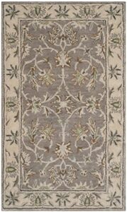 safavieh heritage collection accent rug - 2' x 3', grey & beige, handmade traditional oriental wool, ideal for high traffic areas in entryway, living room, bedroom (hg863a)