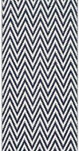 SAFAVIEH Montauk Collection Runner Rug - 2'3" x 7', Navy & Ivory, Handmade Chevron Cotton, Ideal for High Traffic Areas in Living Room, Bedroom (MTK812C)