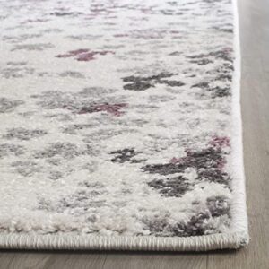 SAFAVIEH Adirondack Collection Runner Rug - 2'6" x 8', Light Grey & Purple, Floral Design, Non-Shedding & Easy Care, Ideal for High Traffic Areas in Living Room, Bedroom (ADR115M)