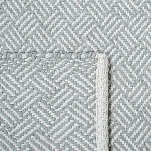 SAFAVIEH Boston Collection 6' x 9' Grey BOS680E Handmade Flatweave Cotton Area Rug