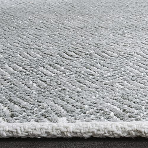 SAFAVIEH Boston Collection 6' x 9' Grey BOS680E Handmade Flatweave Cotton Area Rug