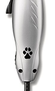 Andis EasyClip Multi-Style 10-Piece Adjustable Blade Clipper Kit, Animal Grooming, Silver, MC-3 (18410)