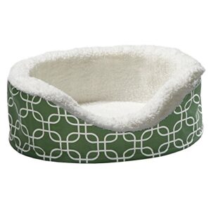 midwest homes for pets orthoperdic egg-crate nesting pet bed w/ teflon fabric protector, small green