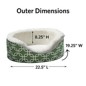 MidWest Homes for Pets Orthoperdic Egg-Crate Nesting Pet Bed w/ Teflon Fabric Protector, Small Green