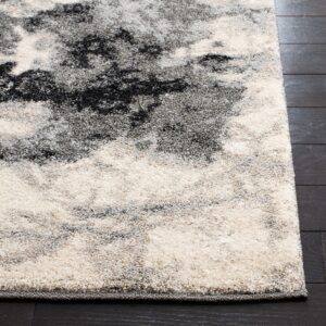 SAFAVIEH Retro Collection Accent Rug - 3' x 5', Cream & Grey, Modern Abstract Design, Non-Shedding & Easy Care, Ideal for High Traffic Areas in Entryway, Living Room, Bedroom (RET2141-1180)