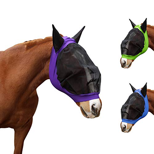 Derby Originals Reflective Lycra Fly Mask with 1 Year Warranty Mesh Eyes and Ears