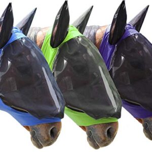 Derby Originals Reflective Lycra Fly Mask with 1 Year Warranty Mesh Eyes and Ears