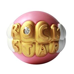 Humunga Bling Rock Star Teeth Shaped Ball Toy for Medium and Large Dogs