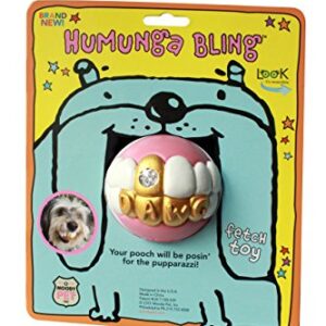 Humunga Bling Rock Star Teeth Shaped Ball Toy for Medium and Large Dogs