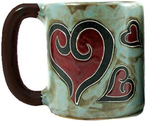 mara stoneware mug - hearts - 16 oz