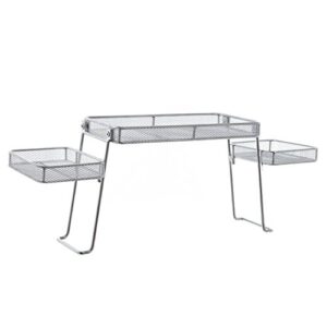 MyGift Chrome Plated Metal Over The Sink Organizer Shelf Rack, 3 Tiered Bathroom or Kitchen Sink Storage Display Caddy