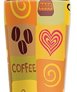 Mugzie "I Love Coffee" Stainless Steel Travel Mug with Insulated Wetsuit Cover, 20 oz, Black
