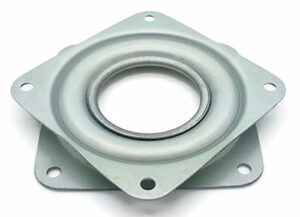 one square 4" inch lazy susan turntable bearing - 5/16" thick & 300 lb capacity