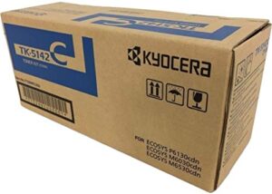 kyocera 1t02nrcus0 model tk-5142c cyan toner cartridge for use with kyocera ecosys p6130cdn, m6030cdn and m6530cdn laser printers; up to 5000 pages yield at 5% average coverage