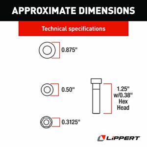 Lippert Components - 216567 Motorized Step Wet Bolt Replacement Kit for Coach Step