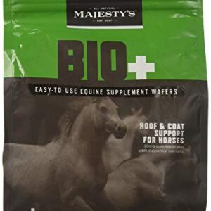 Majesty's Biotin Wafers - Superior Horse / Equine Hoof and Coat Support Supplement - Copper, Zinc, Lysine, Methionine - 30 Count (1 Month Supply)