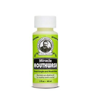 uncle harry's natural alkalizing miracle mouthwash | adult & kids mouthwash for bad breath | ph balanced oral care mouth wash & mouth rinse (2 fl oz)