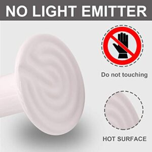 Reptile Heat Lamp Bulb -60W Ceramic Heat Emitter No Harm No Light Infrared Heater Lamp for Chicken Coop Lizard Aquarium Snake Outside Dogs Brooder 110V,White